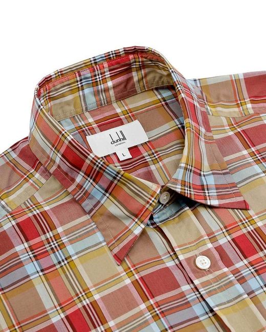Dunhill Brown Plaid Shirt for men