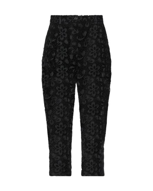 Dolce & Gabbana Black Solid Color Tapered Pants
