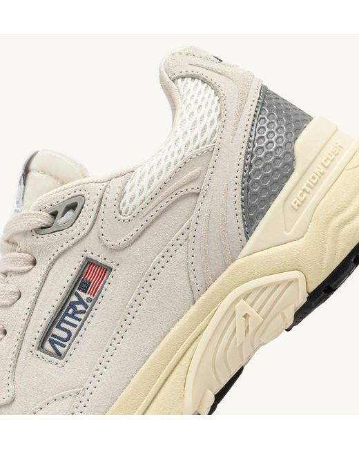 Autry White Hyperway Low-Top Sneakers