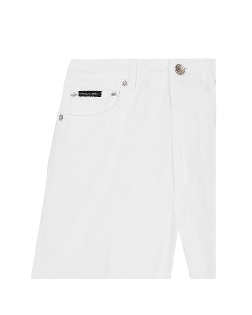 Dolce & Gabbana White Logo Tag Flared Jeans