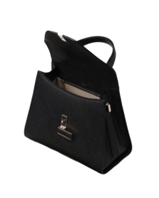 Valextra Black Iside Medium Tote Bag