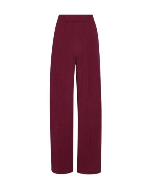 ROTATE BIRGER CHRISTENSEN Red Terry Back Sweatpants