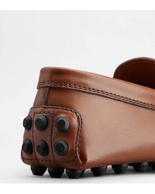 Tod's Brown Gommino Bubble Loafers for men