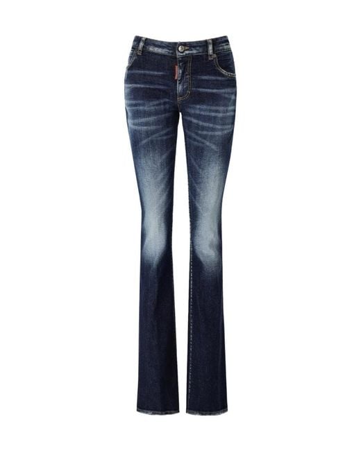 DSquared² Blue High-Waisted Flared Jeans