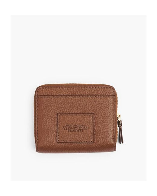 Marc Jacobs Brown Logo Printed Zipped Mini Compact Wallet