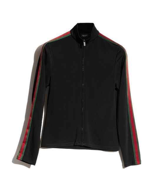 Gucci Black Web Zip Jacket for men