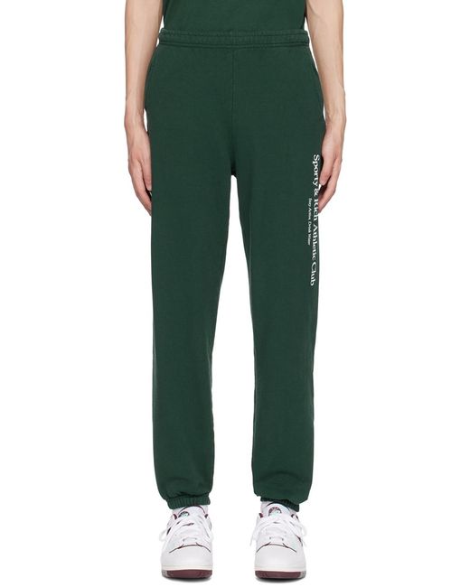 Sporty & Rich Green Loose Waist Sweatpants for men