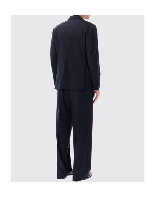 Lardini Blue Double-Breasted Smoking Blazer for men