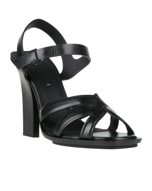 Max Mara Black Minimal Square Heel Sandals