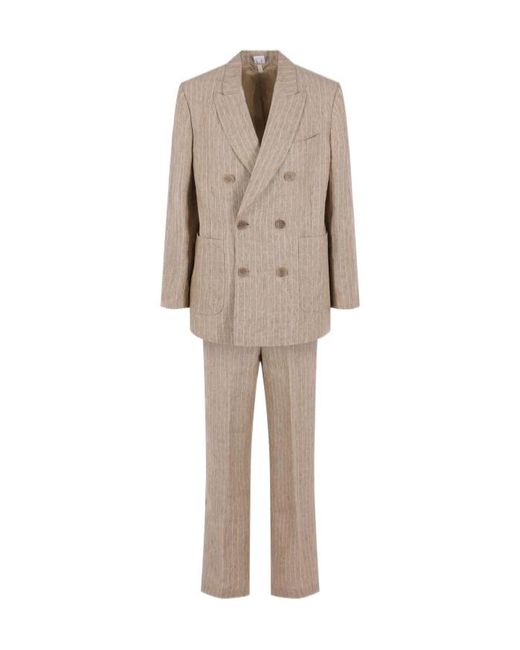 Aspesi Natural Striped Two-Piece Suit