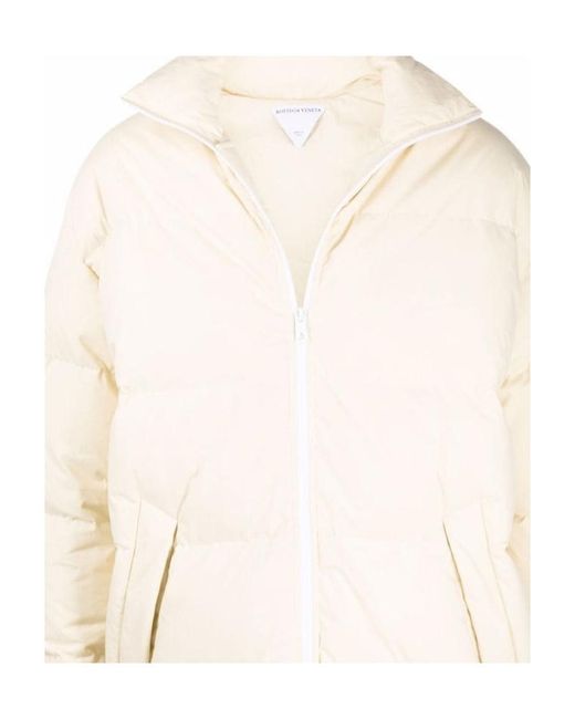 Bottega Veneta White Hooded Puffer Coat for men