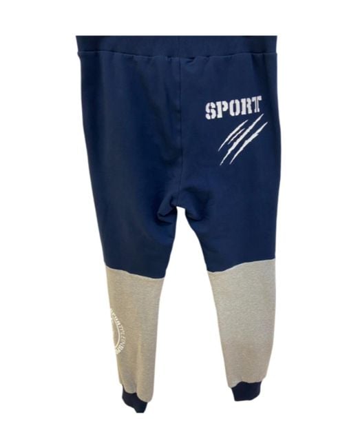Philipp Plein Blue Drawstring Sweatpants for men