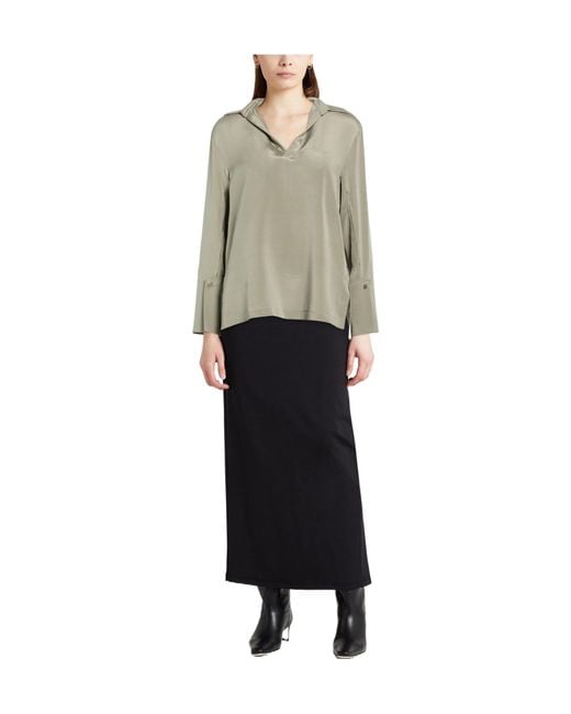 Max Mara Gray Solid Color Tops