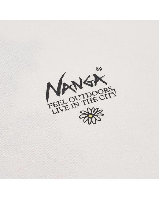 NANGA White Retro Floral T-Shirt for men