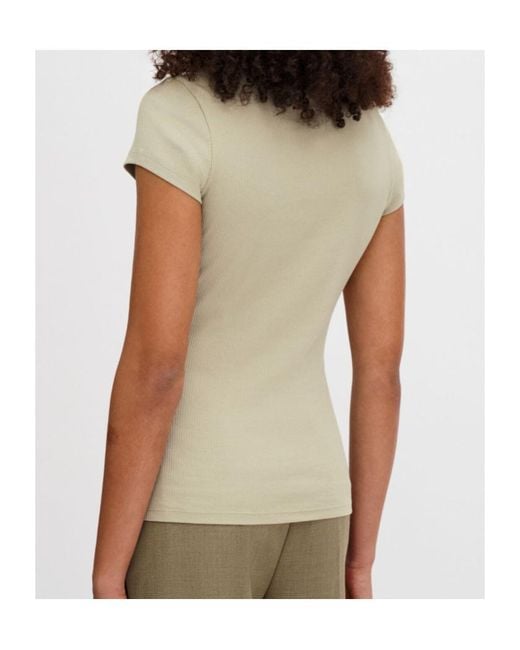 Filippa K Green Slim Ribbed T-Shirt