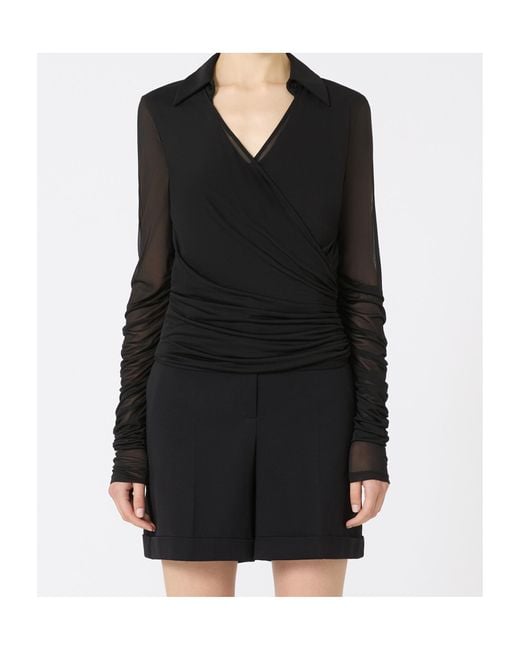Max Mara Black Aiello Knitted Blouse