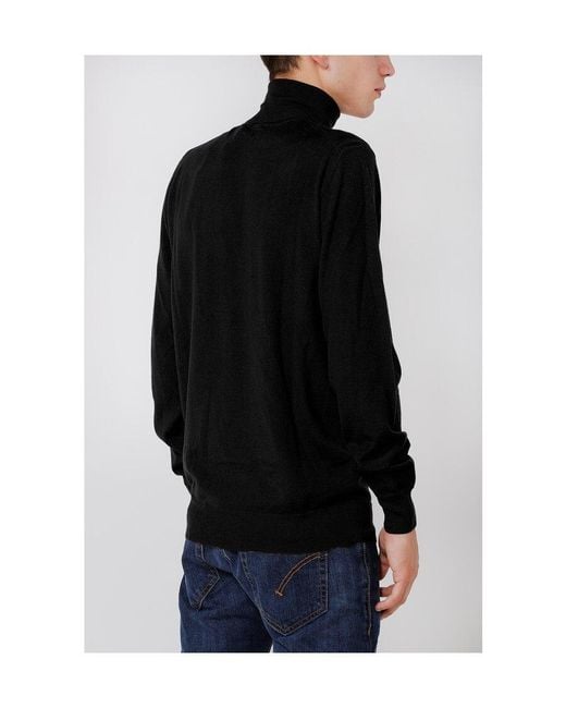 Paolo Pecora Black Turtleneck Sweater for men