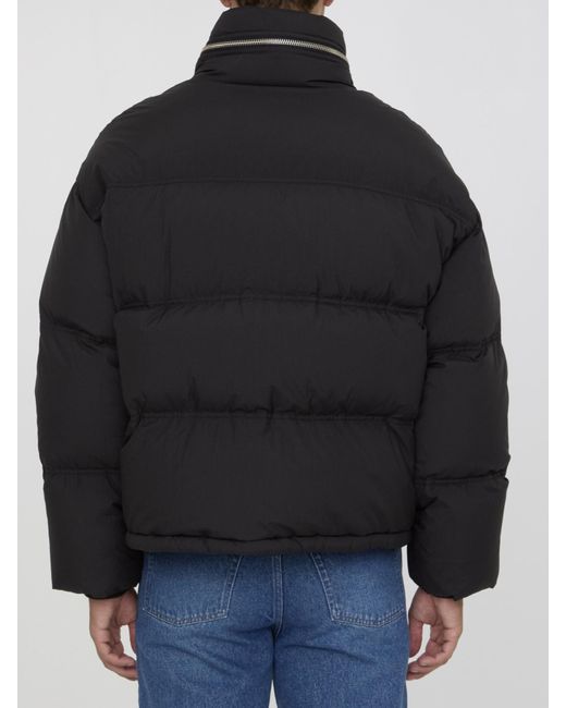 AMI Black Ami De Coeur Quilted Puffer Jacket for men
