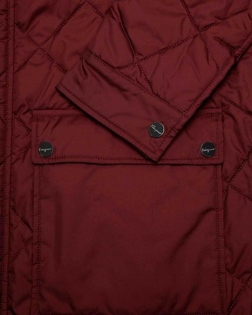 Ferragamo Red Quilted Cotton Suit for men