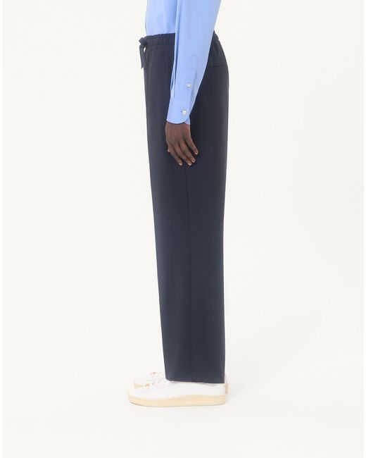 Valentino Blue Drawstring Straight Leg Pants for men