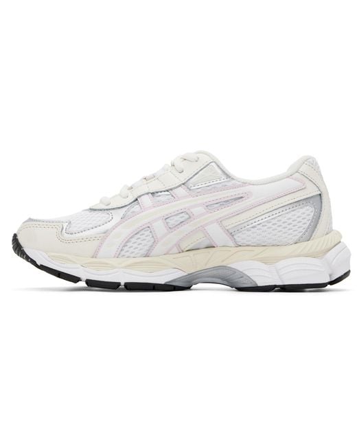 Asics White Gel-Nyc 2055 Mesh Panelled Sneakers for men