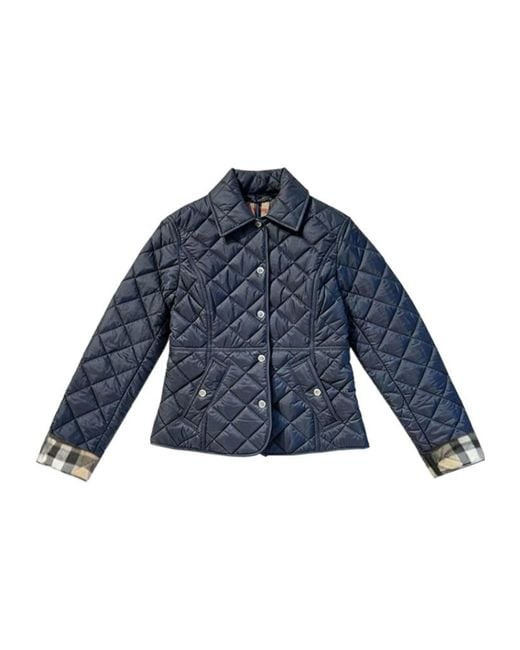 Burberry Blue Quilted Jacket