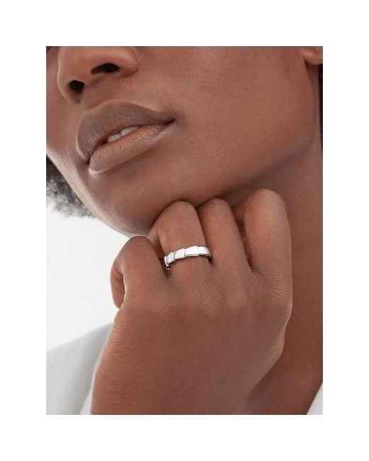 BVLGARI White Logo Ring