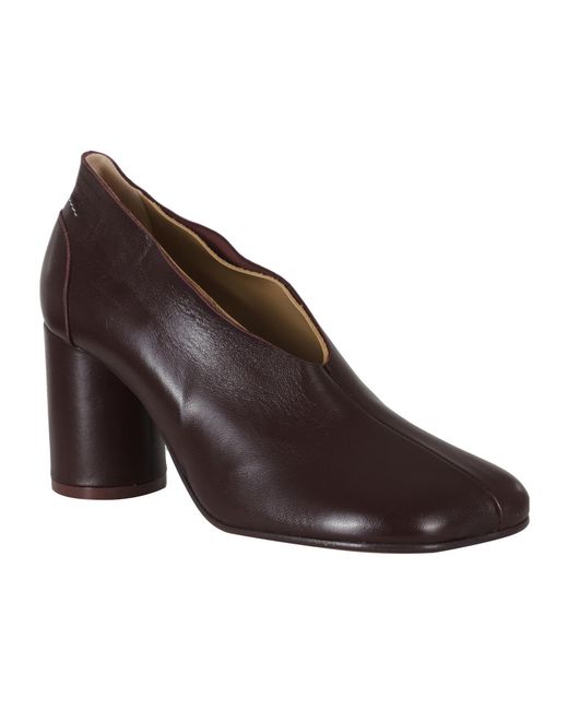 MM6 by Maison Margiela Brown Nappa Leather Anatomic Court Shoes
