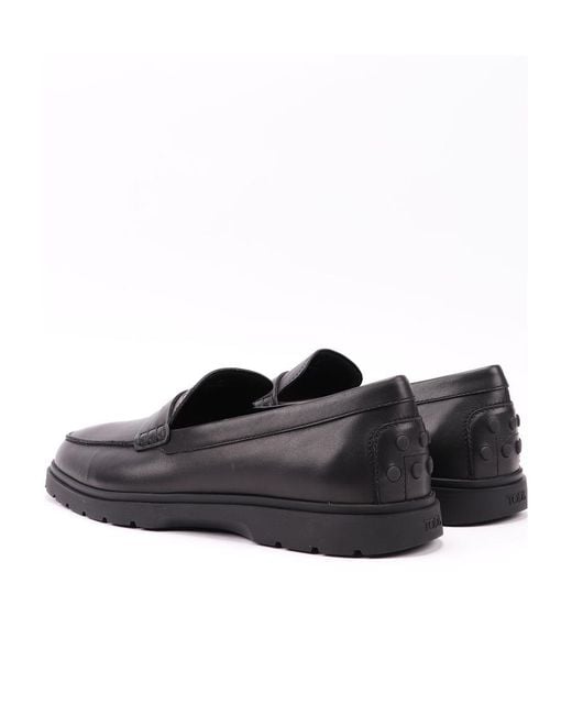 Tod's Brown Almond Toe Penny Loafers for men