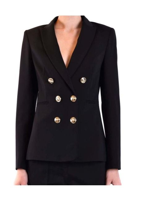 Pinko Black Double-Breasted Suit Jacket