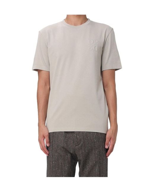 DSquared² Gray Letter Pattern T-Shirt for men