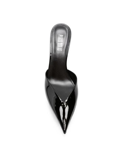 Paris Texas Black Lidia Patent-Leather Pointed-Toe Mules