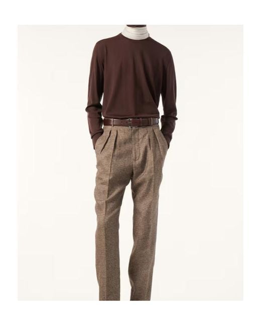 Loro Piana Brown T-Shirt Crewneck for men