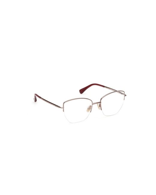 Max Mara Natural Half-Rimmed Plano Lenses