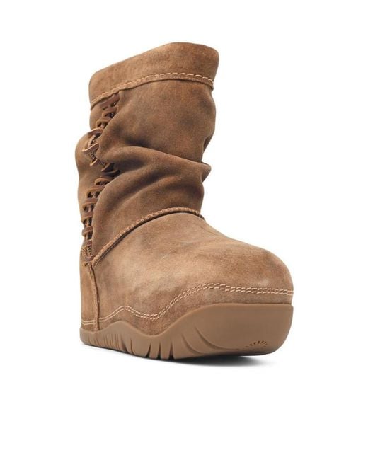 Ugg Brown Round-Toe Ankle Boots