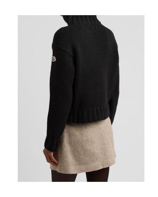 Moncler Black Logo Wool-Blend Jumper