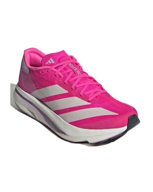 Adidas Pink Adizero Sl2 Lace-Up Sneakers