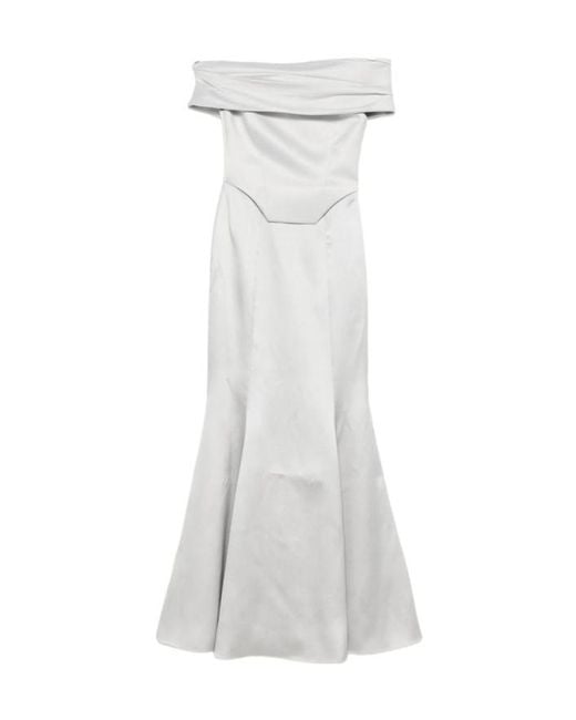 Solace London White Tube Top Dress
