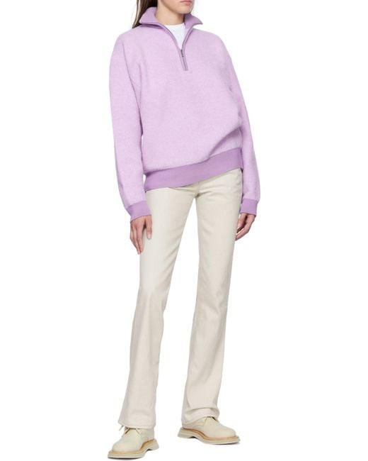 Jacquemus Purple La Maille Berger Zip Collar Sweater for men