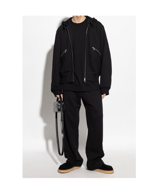 Dries Van Noten Black Straight-Leg Track Pants for men