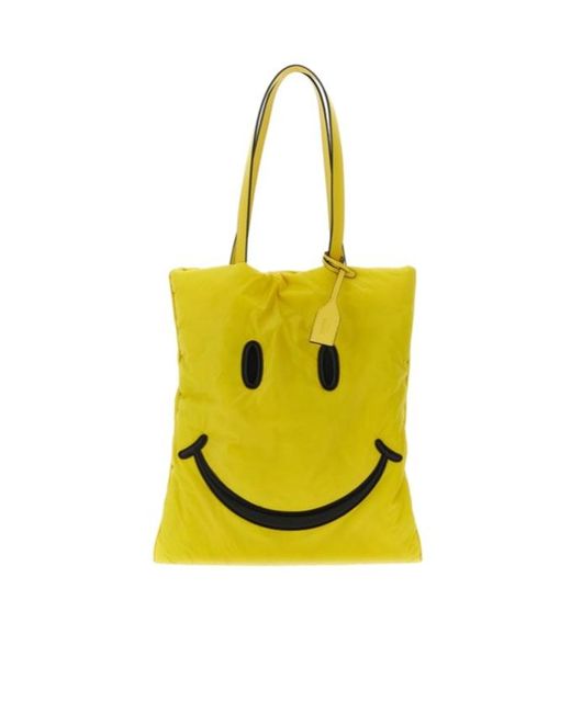 Moschino Yellow Smiley Shopping Bag