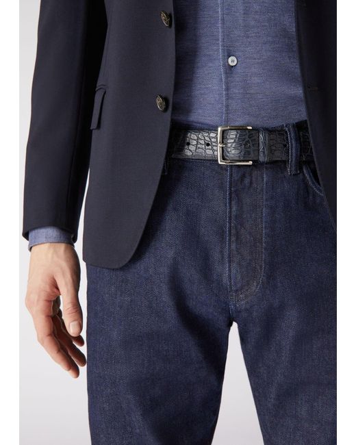 Loro Piana White Owen Belt for men