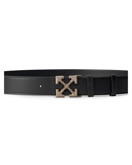 Off-White c/o Virgil Abloh Black Arrow Buckle Leather Belt for men