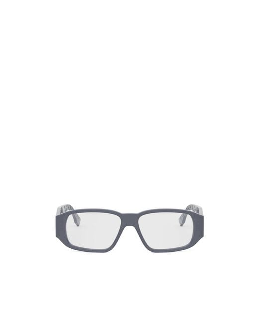 Fendi White Rectangle Glasses for men