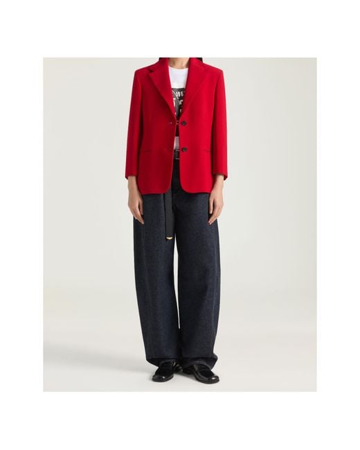 Givenchy Red Single-Breasted Jacket