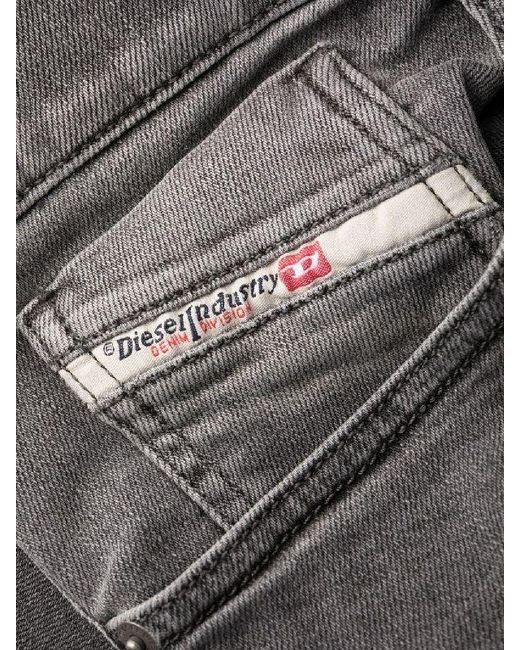 DIESEL Gray Slim Fit Cropped Jeans for men