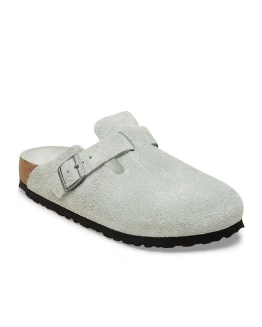 Birkenstock White Boston Bs Mules for men