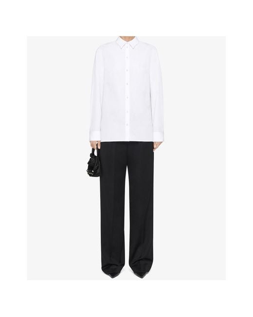 Givenchy White Split-Back Oversized Shirt