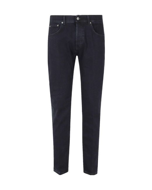 Dondup Blue Belt-Loop Jeans for men