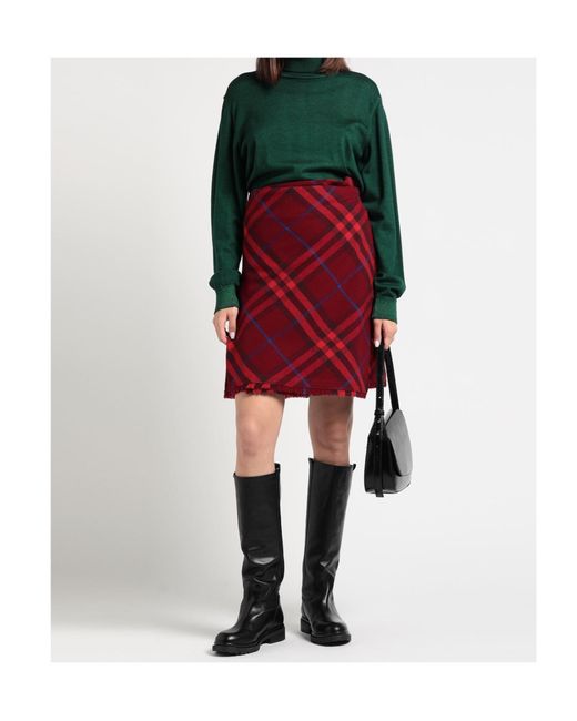 Burberry Red Plaid Mini Skirt